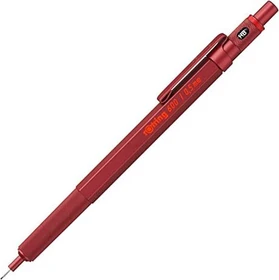 rOtring 600 Feinminen Druckbleistift HB 0.5mm graphit, rot, Radierer