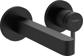 Hansgrohe Finoris Einhebel-Waschtischmischer Unterputz für Wandmontage mit Auslauf 16.8cm mattschwarz