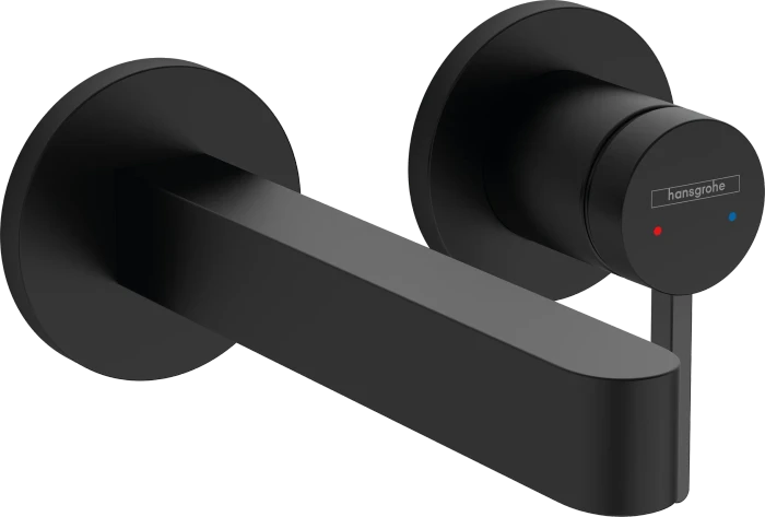 Hansgrohe Finoris Einhebel-Waschtischmischer Unterputz für Wandmontage mit Auslauf 16.8cm mattschwarz