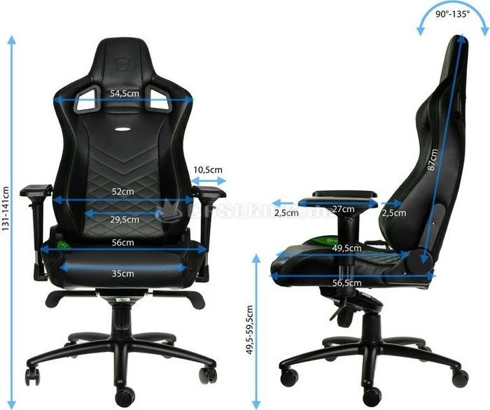 noblechairs Epic Gamingstuhl, schwarz/grün