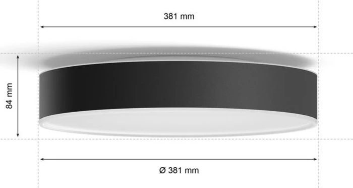 Philips Hue White Ambiance Enrave M Deckenleuchte schwarz