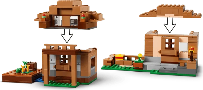 LEGO Minecraft - Angriff des Magiers auf das Dorf