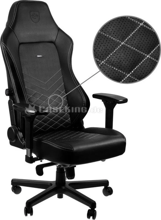 noblechairs Hero Gamingstuhl, schwarz/platinweiß