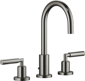 Dornbracht Tara Waschtisch-Dreilochbatterie mit Ablaufgarnitur dark chrome