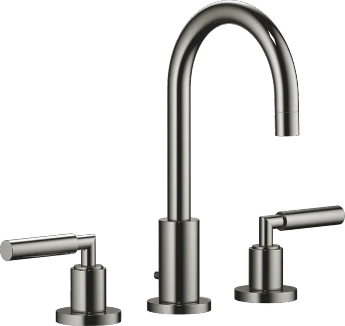 Dornbracht Tara Waschtisch-Dreilochbatterie mit Ablaufgarnitur dark chrome