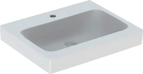 Geberit iCon Waschtisch 60cm, Hahnloch mittig, ohne Überlauf, weiß