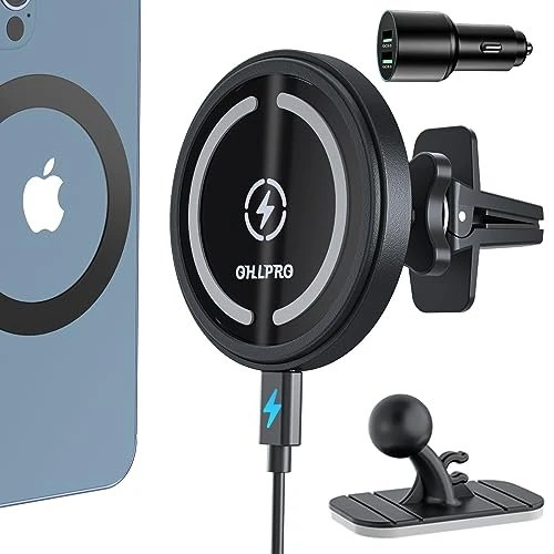 Ohlpro Magsafe Autohalterung mit Ladefunktion 15W grau