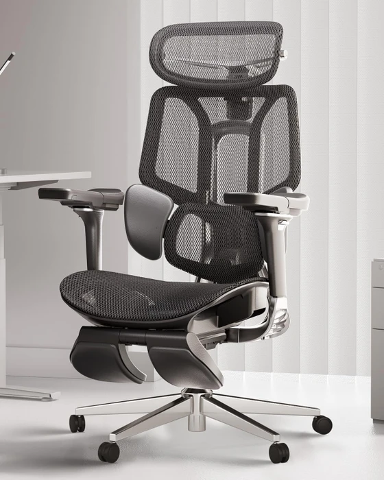 Hbada E3 Pro Ergonomischer Bürostuhl mit Fußstütze, schwarz