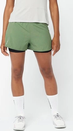Salomon Cross 2in1 Laufhose kurz laurel wreath (Damen)