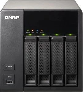 QNAP Turbo Station TS-412, 256MB RAM, 2x RJ-45 1000Base-T, 4x USB-A 2.0