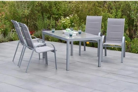 Merxx Amalfi di lusso Gartenmöbel-Set diamantbraun, 5-tlg.