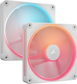 Corsair iCUE LINK LX140-R RGB Dual Pack, weiß, LED-Steuerung, 140mm, 2er-Pack