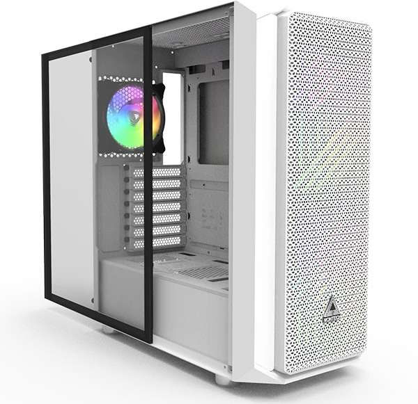 Montech Air X, weiß, Glasfenster