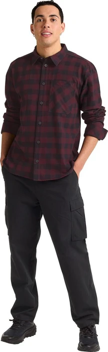Jack Wolfskin Lite Flannel Hemd langarm check amaranth (Herren)