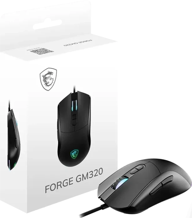 MSI Forge GM320 Gaming Mouse schwarz, USB
