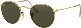Ray-Ban RB3447 Round Metal 50mm polished gold/green vintage