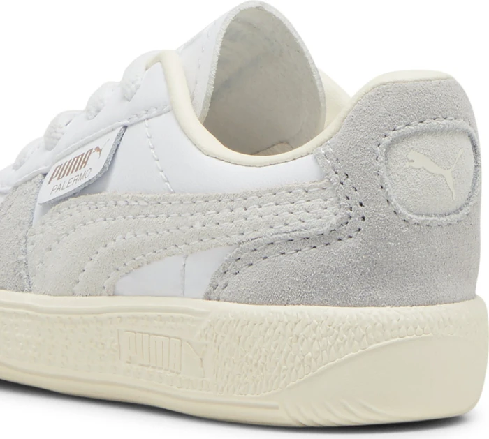 Puma Palermo Leather puma white/cool light gray/sugared almond (Junior)