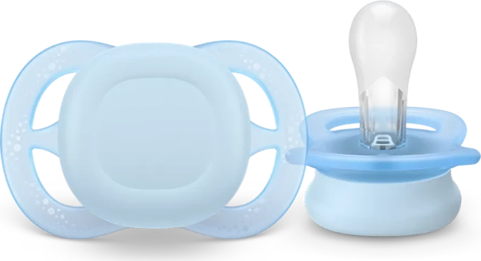 Philips Avent SCF075/12 ultra start Beruhigungsschnuller, 0-2M, Silikon, blau/grün, 2 Stück