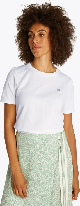 Tommy Hilfiger Flag T-Shirt kurzarm optic white (Damen)