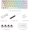 RK Royal Kludge RK61 60% Wireless, weiß, LEDs RGB, hot-swap, RK BLUE, USB/Bluetooth, US Vorschaubild