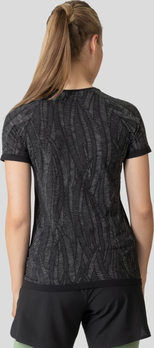 Odlo Zeroweight Ceramicool Funktionsshirt kurzarm black/space dye (Damen)