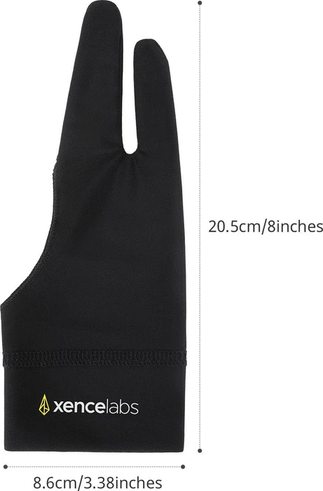 Xencelabs Drawing Glove, Zeichenhandschuh, Small, schwarz