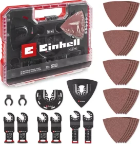 Einhell XLPLUS-Case OMT Holz Zubehörset für Multifunktionswerkzeug inkl. Koffer, 35-tlg.