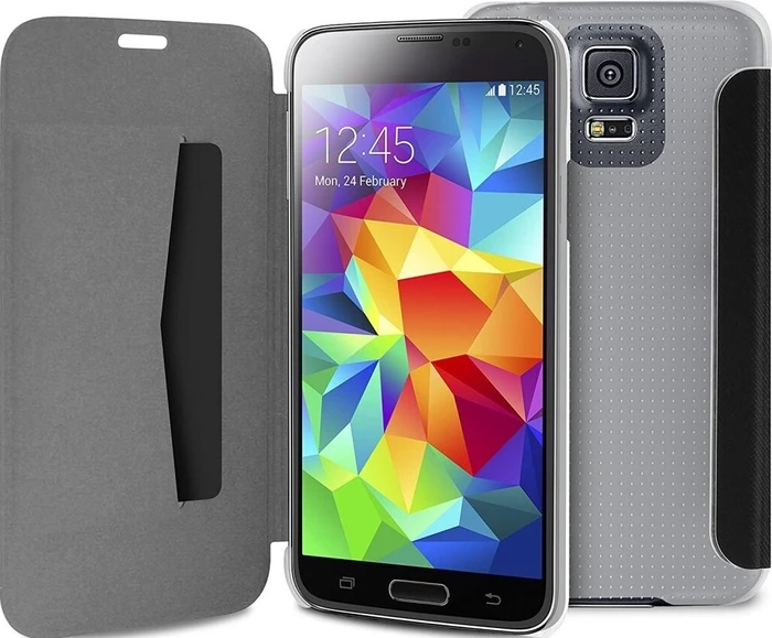 Puro Booklet Wallet Case für Samsung Galaxy S5 schwarz