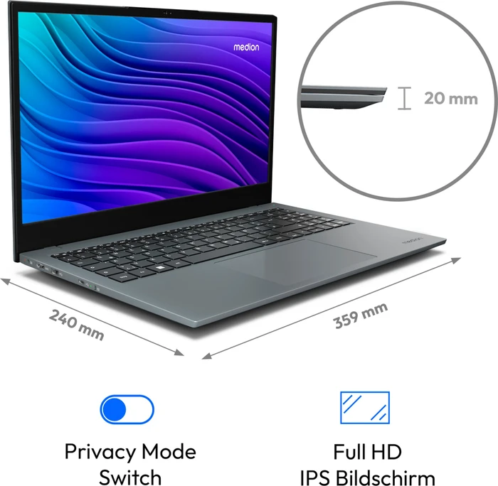 Medion E15433, Core i5-1334U, 32GB RAM, 1TB SSD, DE