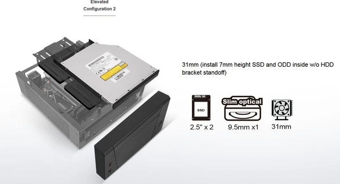 SilverStone Milo ML10, schwarz, Mini-ITX