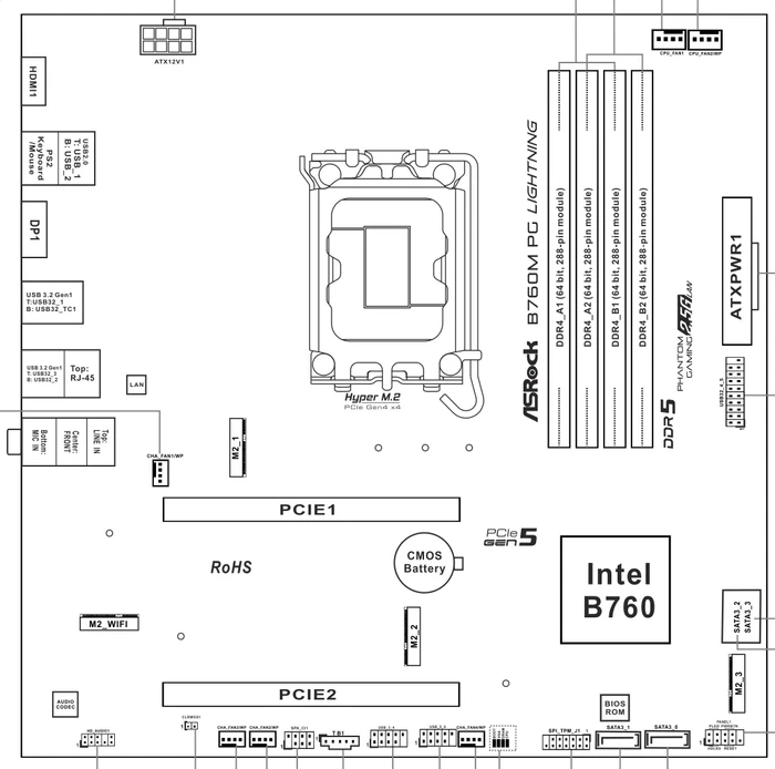 ASRock B760M PG Lightning (Intel 1700)