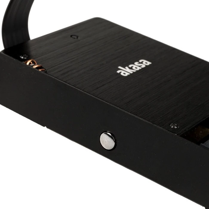 Akasa Dual M.2 PCIe SSD adapter with RGB LED light and heatsink
