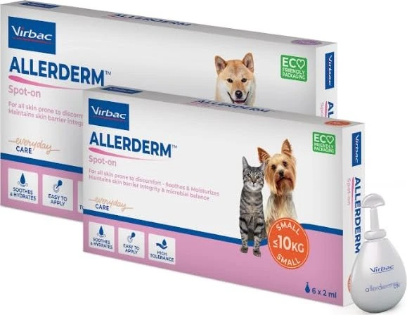 Virbac Allerderm Spot-On für kleine Hunde und Katzen, 12ml (6x 2ml)