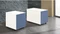 mauser Rollcontainer line, 570x800mm, 1x Utensilienauszug, 1x Materialschublade, 1x Hängeregistratur, reinweiß/taubenblau Vorschaubild
