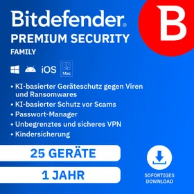 BitDefender Premium Security Family, 1 Jahr, ESD (deutsch) (PC)