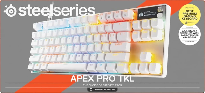 SteelSeries Apex Pro TKL Gen 3, weiß, OmniPoint 3.0, USB, DE