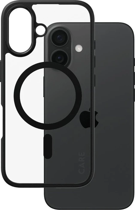 PanzerGlass Care Flagship Case Urban Combat Black Frame MagSafe für Apple iPhone 16 schwarz