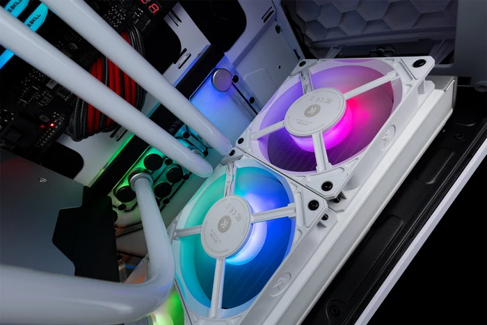 EK Water Blocks EK-Loop Fan FPT 140 D-RGB, White, 600-2000rpm, LED-Steuerung, 140mm