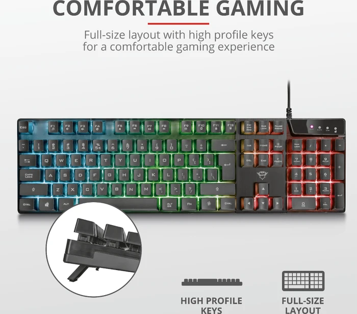 Trust Gaming GXT 835 Azor, LEDs RGB, USB, IT
