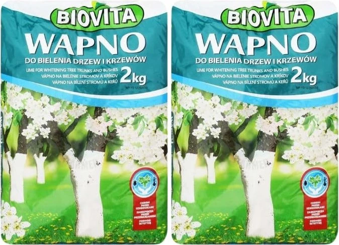 Biovita Weißanstrich für Obstbäume Baumanstrich, 4kg (2x 2kg)