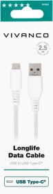 Vivanco LongLife USB Type-C Verbindung 2.5m schwarz