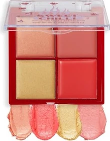 I Heart Revolution Sweet Chilli Cream Blush & Highlight Quad Palette, 1 Stück