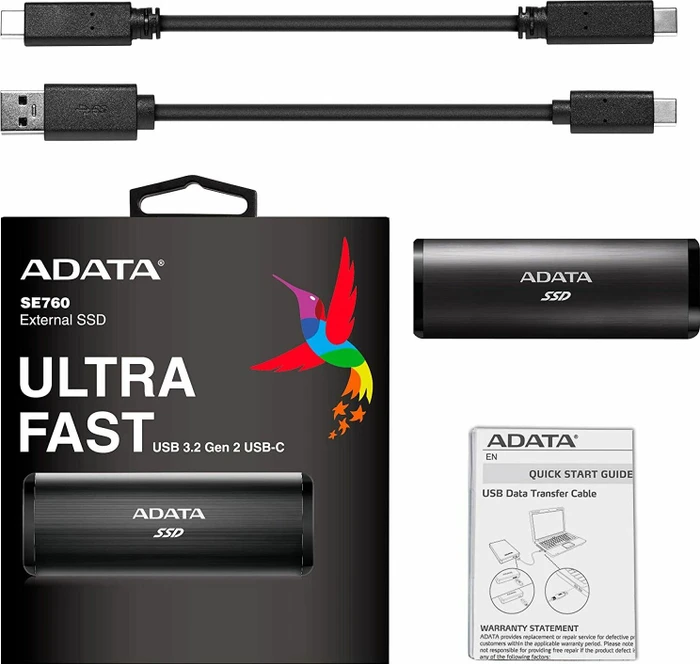ADATA SE760, Black, 2TB, USB-C 3.1