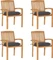 vidaXL Teak Stapelsessel-Set, 4-tlg. Vorschaubild
