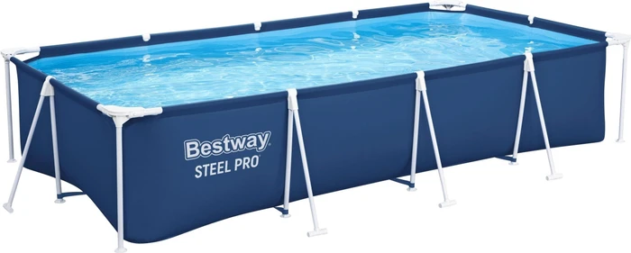Bestway Steel Pro Frame Pool rechteckig 400x211x81cm blau