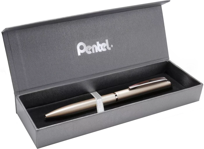 Pentel EnerGel HighClass BL2007 0.7mm/0.35mm Gelroller champagner, Geschenkbox