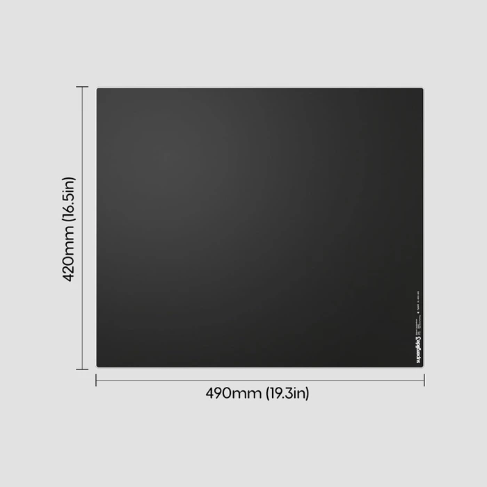 Pulsar Gaming Gears Superglide Glass Mousepad V3 Type-S Size XL, 490x420mm, schwarz