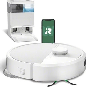 iRobot Roomba Plus 405 Combo + AutoWash Dock Saug-/Wischroboter weiß inkl. Absaug-/Reinigungsstation
