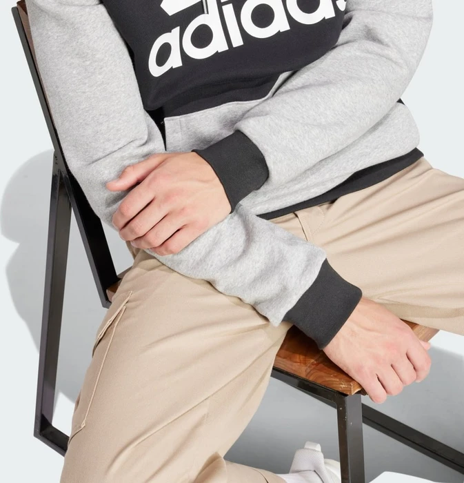 adidas Essentials Big Logo Hoodie black/medium grey heather (Herren)