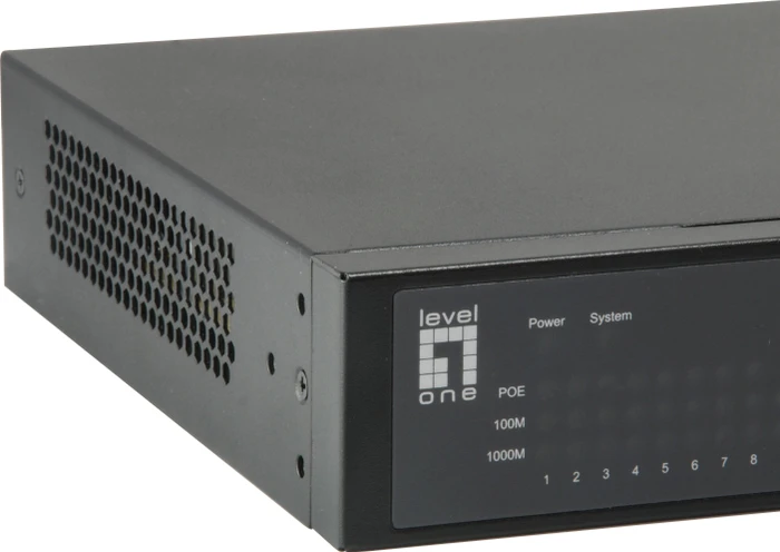 LevelOne GEP Desktop Gigabit Smart Switch, 8x RJ-45, 2x SFP, 70W PoE+